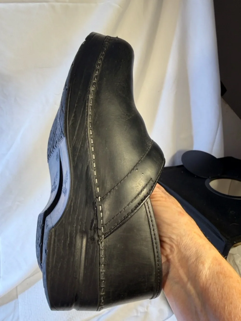 DANSKO BLACK LEATHER PROFESSIONAL CLOGS SIZE EU 38 or 7.5-8 - Picture 8 of 15